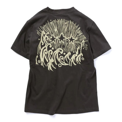 沖縄クリエイターコラボTシャツ：黄金三星（クガニミチブシ）ブラック