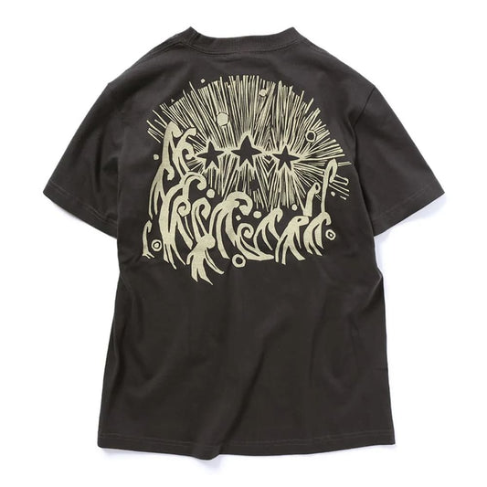 沖縄クリエイターコラボTシャツ：黄金三星（クガニミチブシ）ブラック