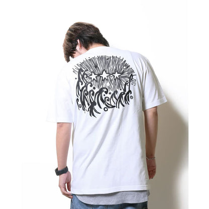 沖縄クリエイターコラボTシャツ：黄金三星（クガニミチブシ）ホワイト