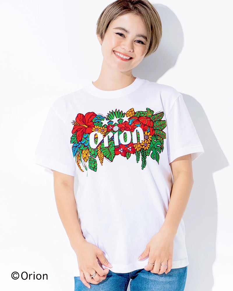 【オリオン公式】沖縄クリエイターコラボTシャツ：オリオンブーケ ホワイト
