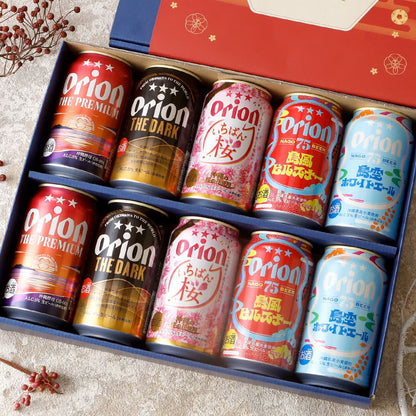 【お歳暮ギフト・冬季限定熨斗】こだわりの沖縄クラフト5種10缶 飲み比べギフト（いちばん桜入）