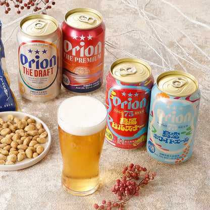 オリオンビール5缶 ＆ ザ・プレミアム専用ミニグラス付きギフト（島風ピルスナー・島空ホワイトエール・いちばん桜入）