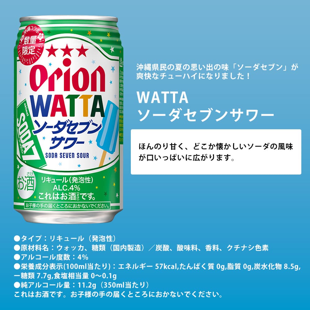 【限定】今だけWATTA9種12缶セット（WATTA350ml定番8種、限定1種：ソーダセブンサワー入り）