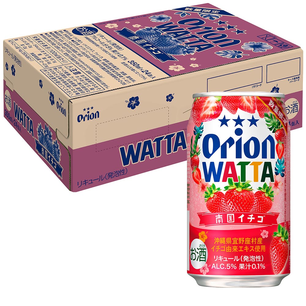 【数量限定】 WATTA 南国イチゴ 350ml 24缶入
