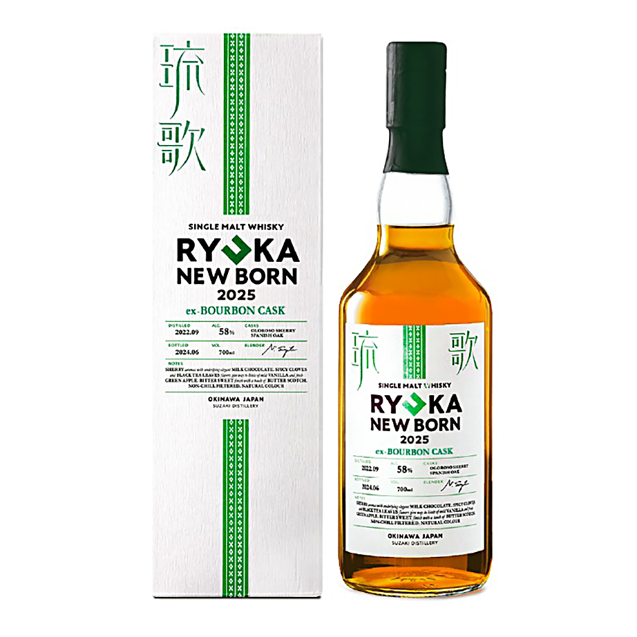 【限定6,000本】新里酒造　シングルモルトウイスキー琉歌 NEW BORN 2025ex-Bourbon Cask　58％ 700ml