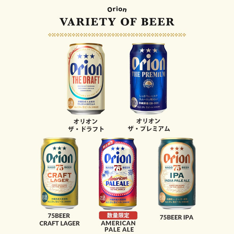 オリオン 沖縄クラフト5種15缶 飲み比べギフト（75BEER AMERICAN PALE ALE入）