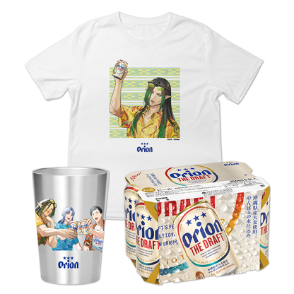 【にじさんじ×オリオンビール】限定ノベルティ＆「オリオン ザ・ドラフト」６缶パック付き！コラボセット（花畑チャイカデザインT入り）