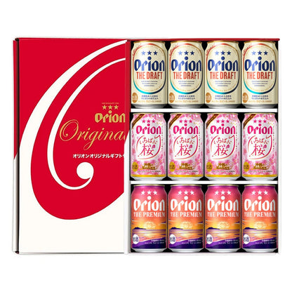 【限定】オリオン プレミアム 3種詰合せ ギフトセット（350ml 3種×各4缶・いちばん桜入り） 2025