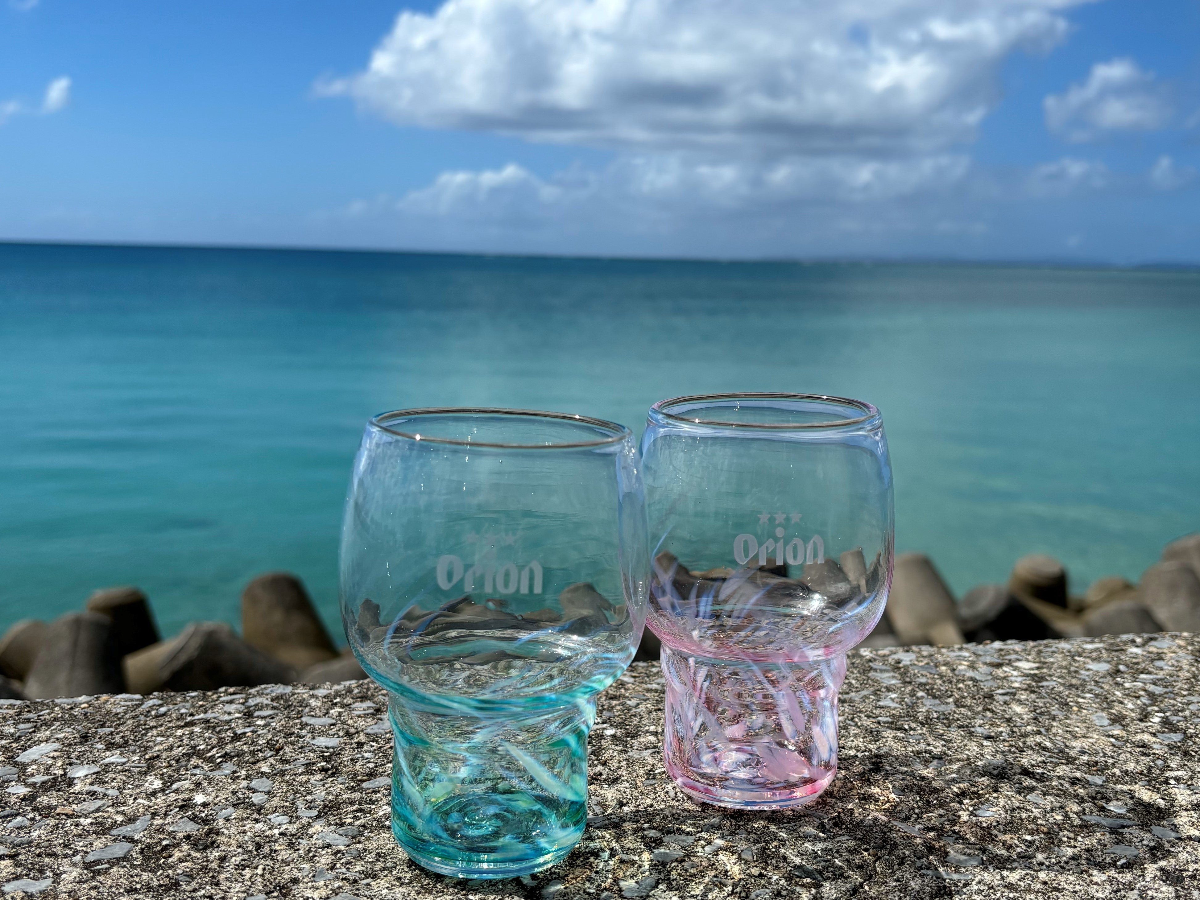 オリオンビール　Orion beer　希少　ロゴ　琉球ガラス　グラス　等　1式 琉球ガラス -燈人（ともしびと）- IPAグラス （カラー：ライト