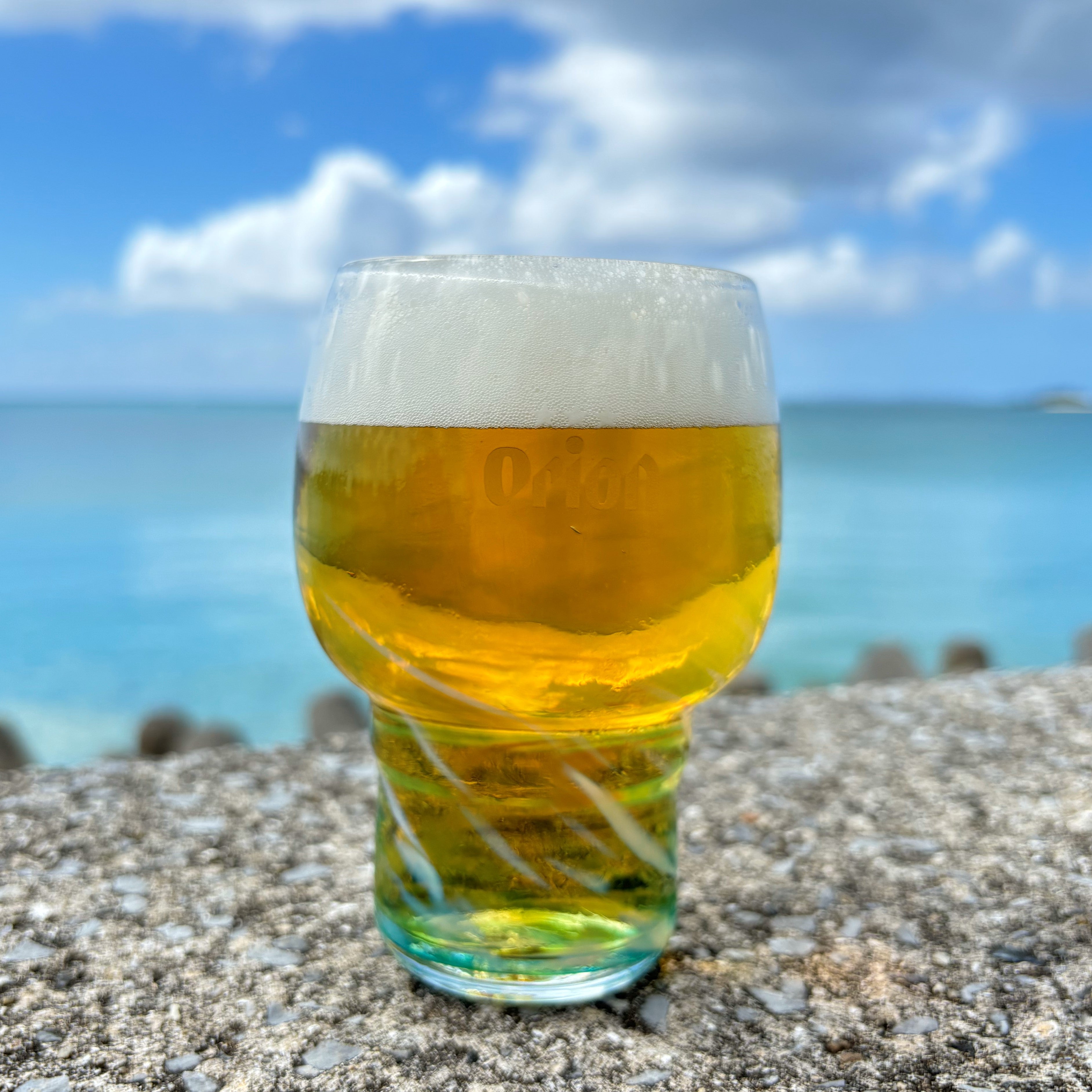 オリオンビール　Orion beer　希少　ロゴ　琉球ガラス　グラス　等　1式 琉球ガラス -燈人（ともしびと）- IPAグラス （カラー：ライト