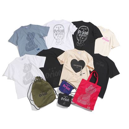 ORION×BOKU WA KUMA コラボ Orion Monogram KUMA Tシャツ （ホワイト×シルバー）