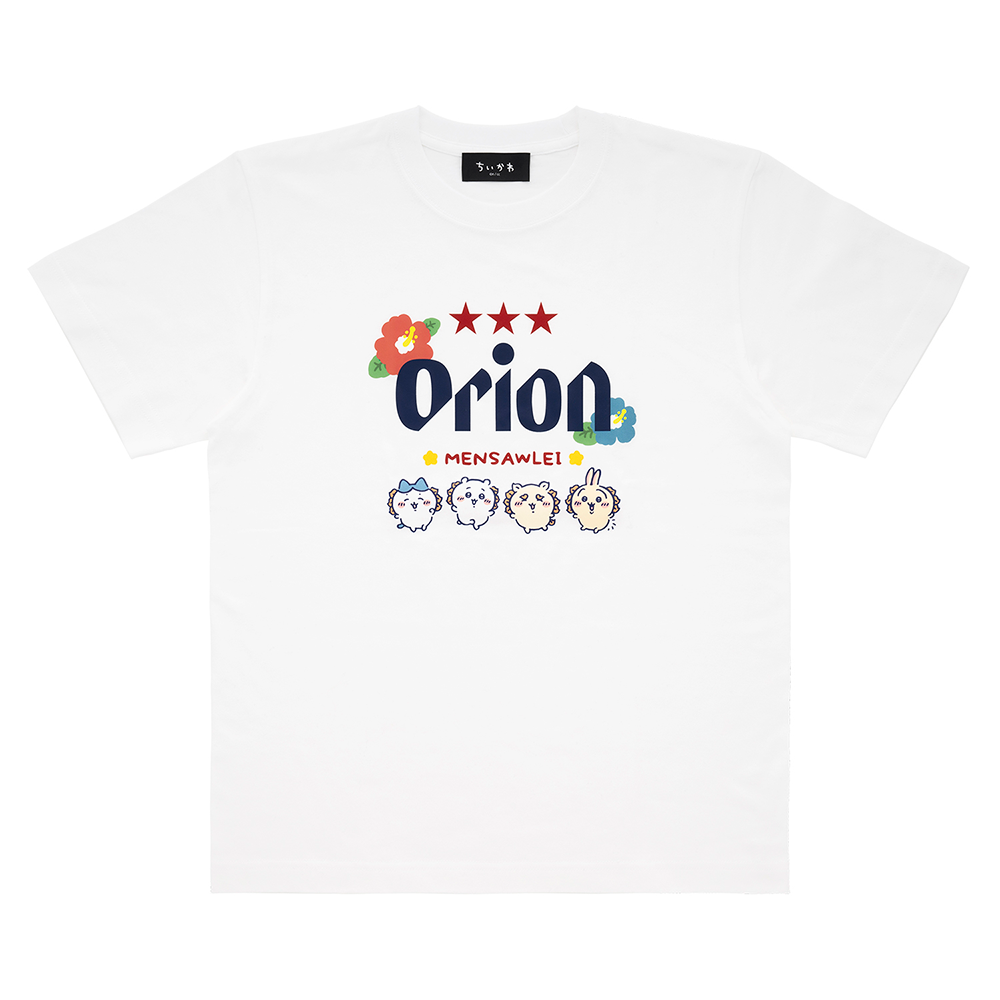 オリオンビール×ちいかわ　シーサーのおみやげやさん Tシャツ  （ハイビスカス）  S～２XL