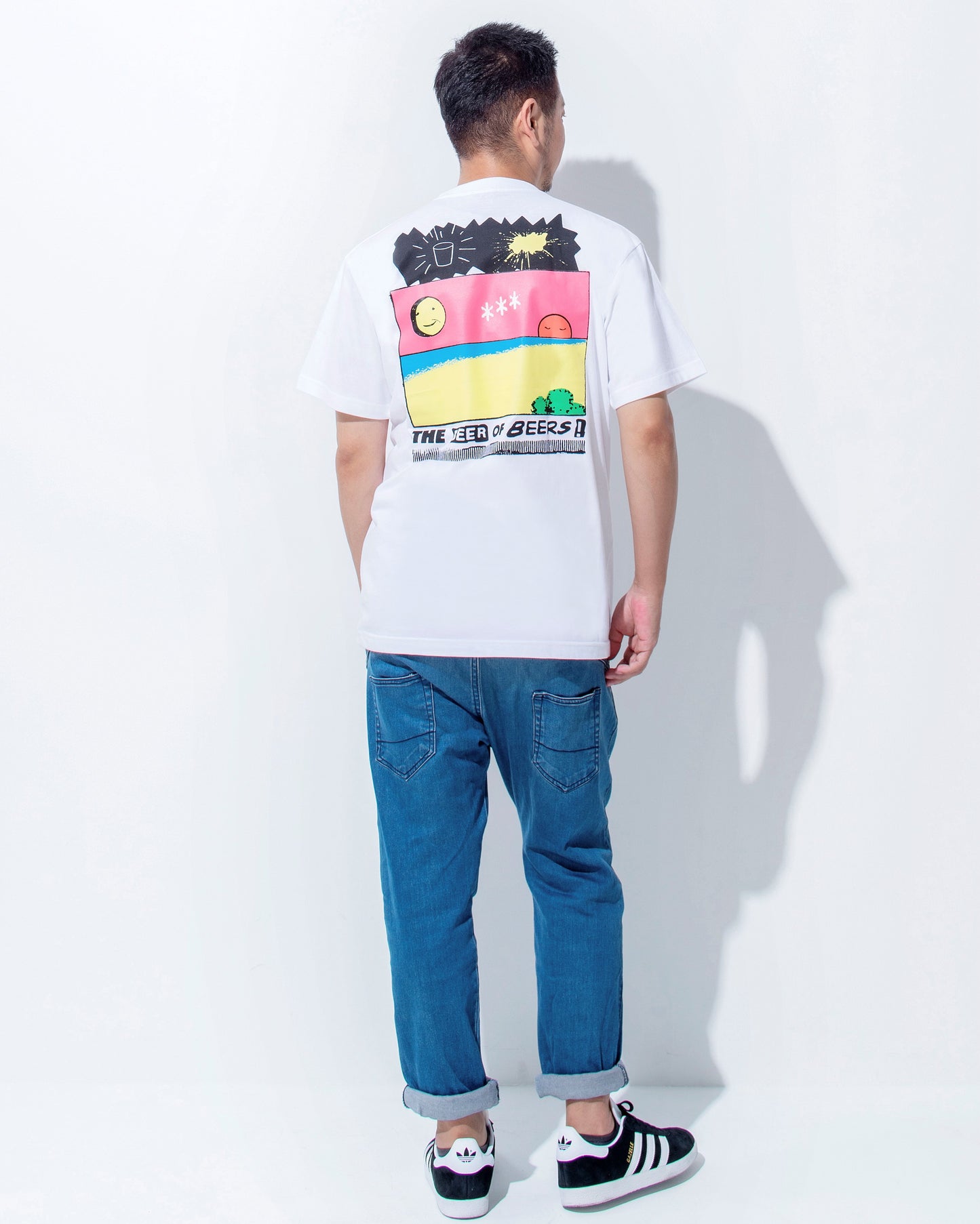 沖縄クリエイターコラボTシャツ：THE BEER OF BEERS! ホワイト
