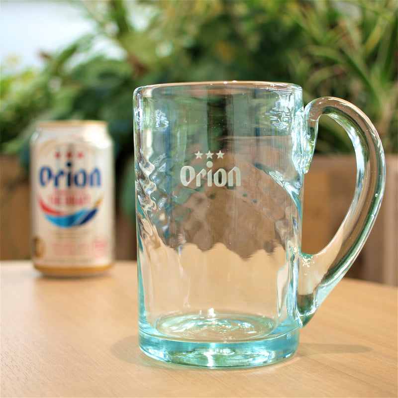 【オリオン公式】琉球ガラス ビアジョッキ モール柄（約500ml）