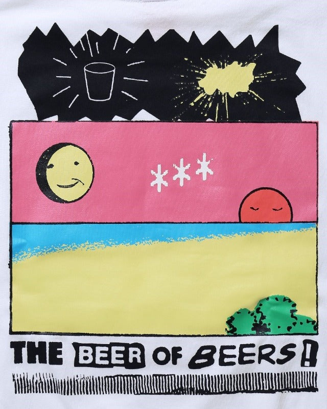 沖縄クリエイターコラボTシャツ：THE BEER OF BEERS! ホワイト