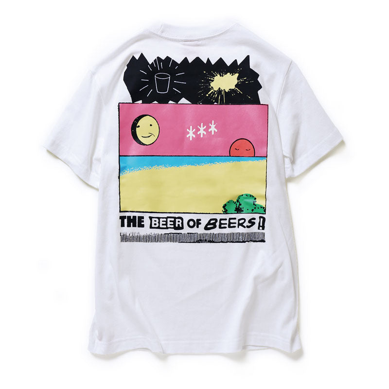 沖縄クリエイターコラボTシャツ：THE BEER OF BEERS! ホワイト
