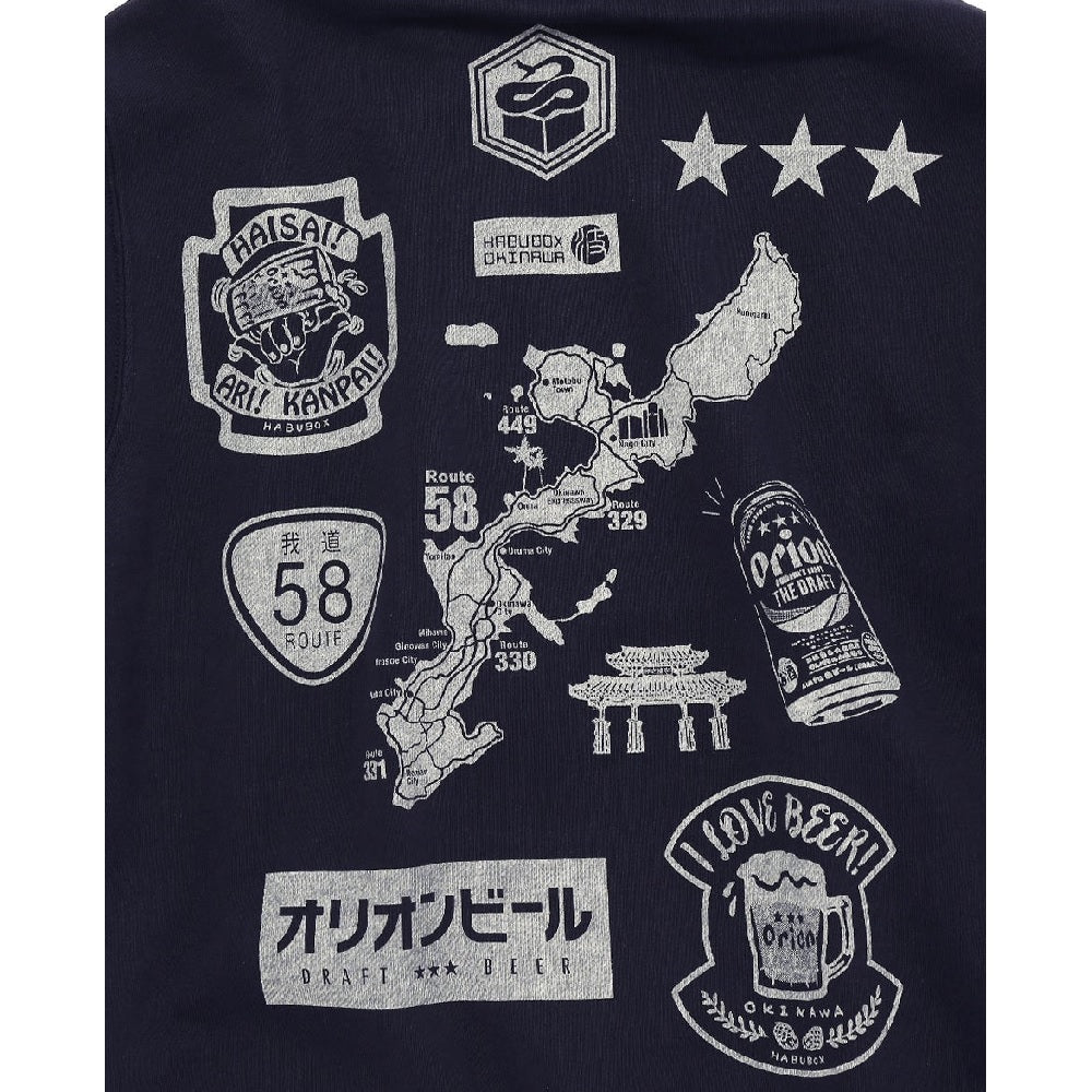 【人気デザイン】島の勲章 パーカー ネイビー