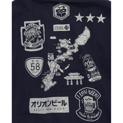 【人気デザイン】島の勲章 パーカー ネイビー