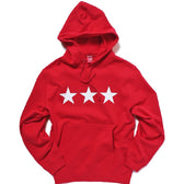 オリオン三ツ星ロゴ パーカー レッド