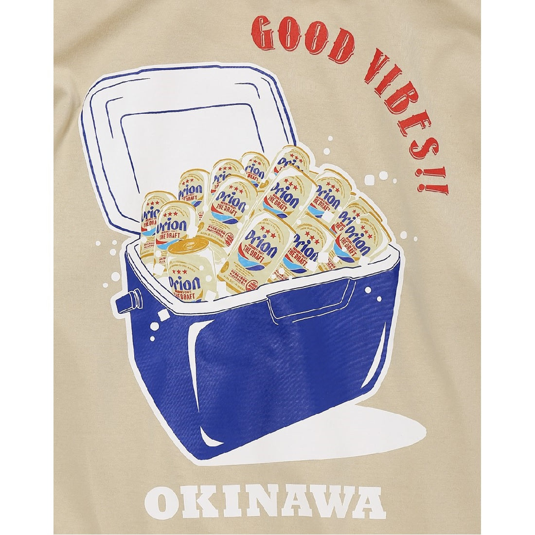 ORION×HABUBOX】オリオンクーラーBOX Tシャツ サンドベージュ コラボ