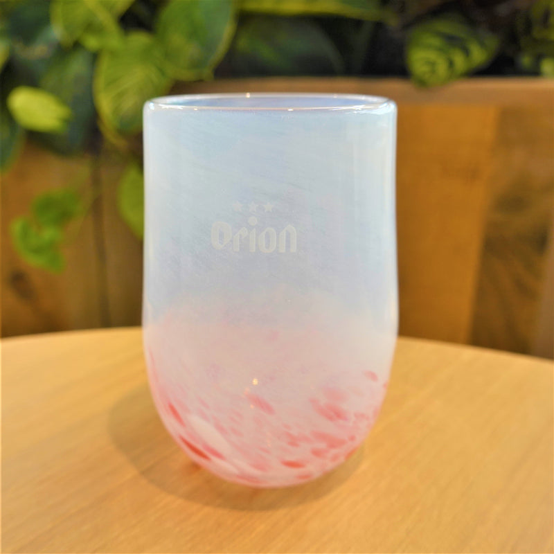 【オリオン公式通販限定】琉球ガラス ビアグラス ～八重岳桜～（約300ml）