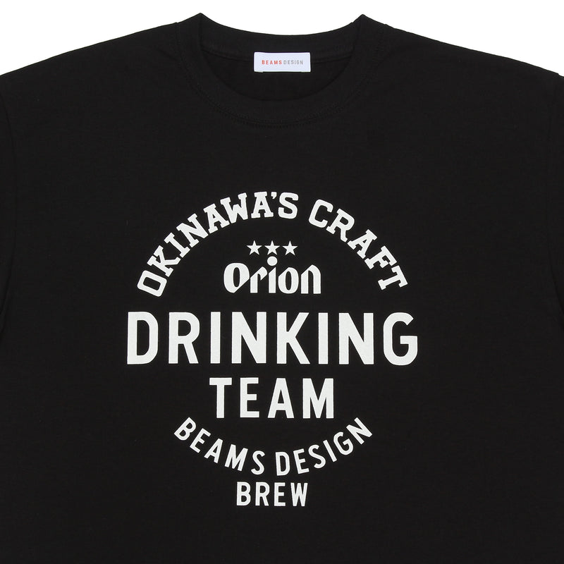 ORION “DRINKING TEAM” Tシャツ　カラー：BLACK【BEAMS DESIGNプロデュース】