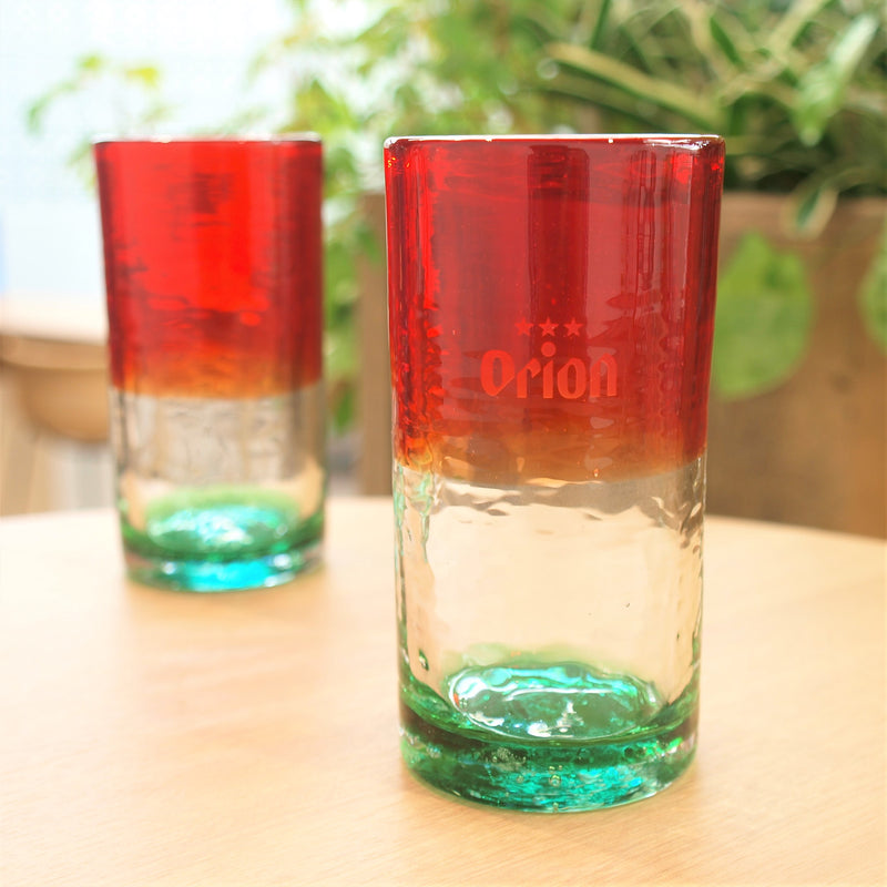 【公式通販限定】琉球ガラス ビアグラス ～残波の夕日～（約350ml）
