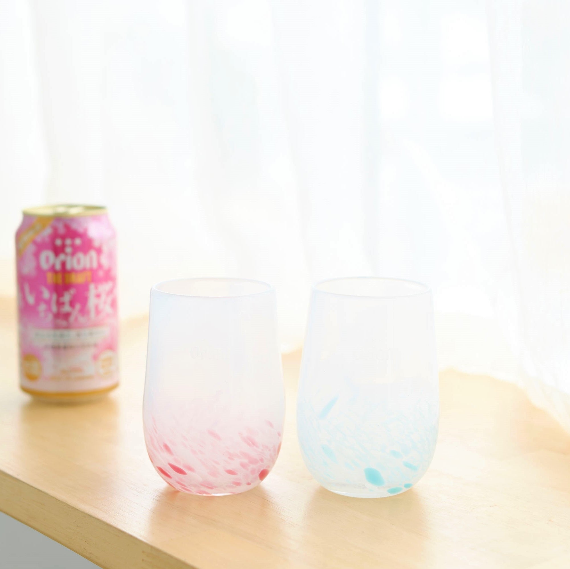 オリオン公式通販限定】琉球ガラス ビアグラス ～八重岳桜～（約300ml