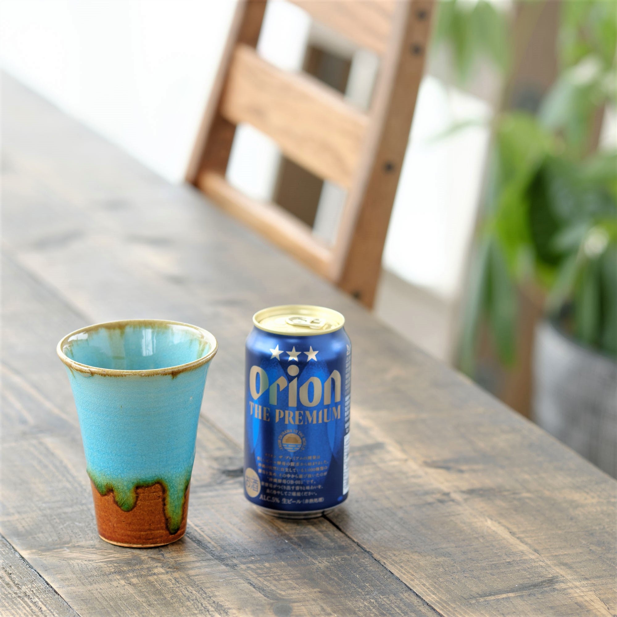 オリジナル やちむん（焼き物）ビアカップ “Al mare” – オリオンビール