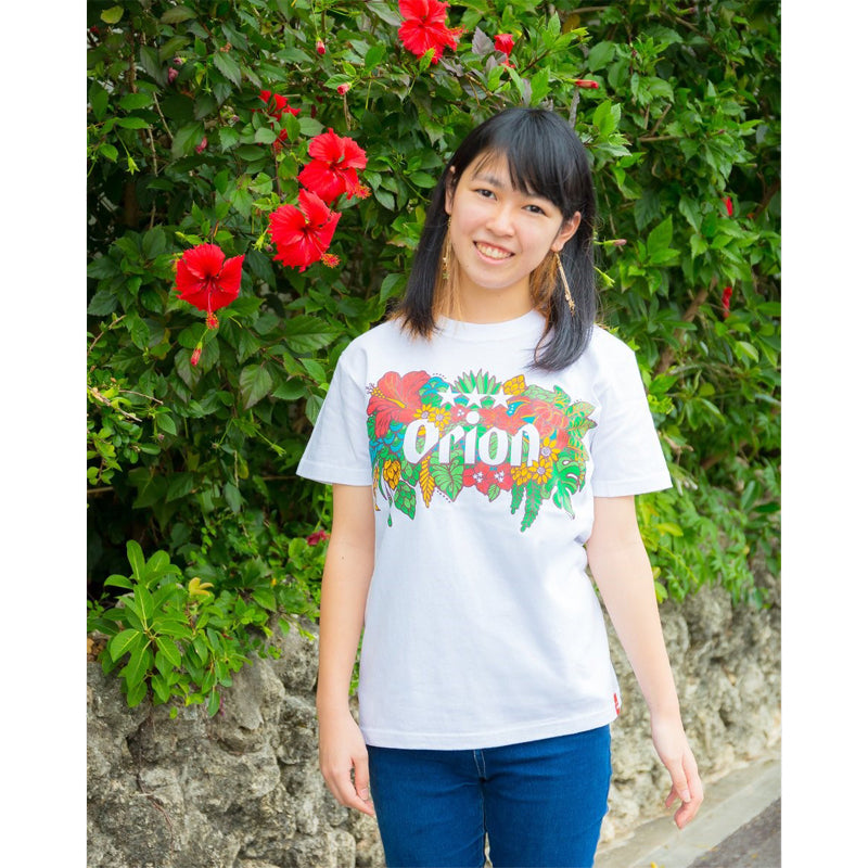 【オリオン公式】沖縄クリエイターコラボTシャツ：オリオンブーケ ホワイト