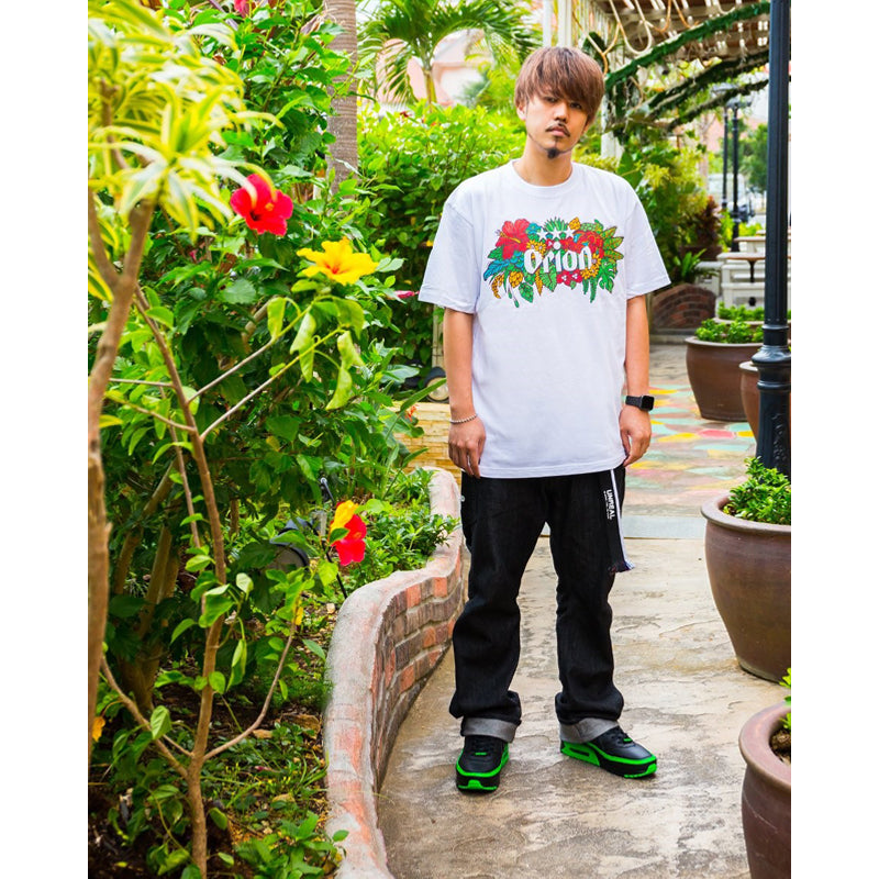 【オリオン公式】沖縄クリエイターコラボTシャツ：オリオンブーケ ホワイト