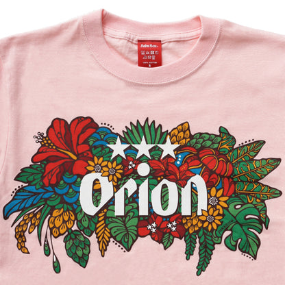 沖縄クリエイターコラボTシャツ：オリオンブーケ ベビーピンク