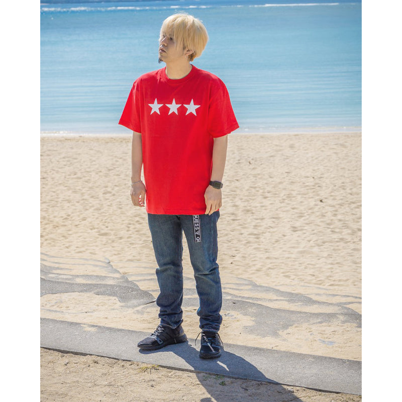オリオン三ツ星ロゴTシャツ レッド