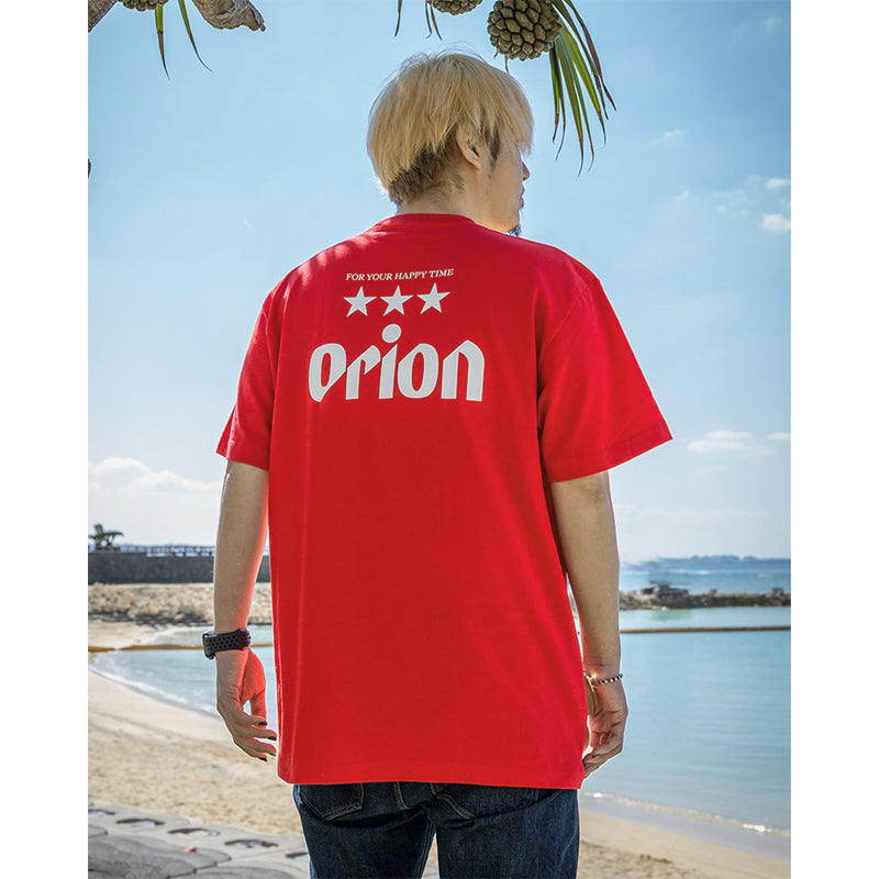 オリオン三ツ星ロゴTシャツ レッド